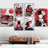 Japanese Art Cat Samurai Canvas Poster Animal Print for Living Room Wall Decor Home Decoration Picture