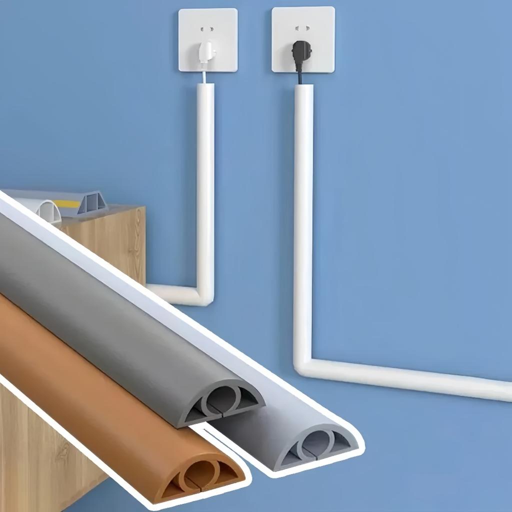 1pc 118.11in Floor Cord Cover Extension Wiring Duct Protector Power Cable Protector Hider Covers Practical Wire Organizer