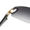 Women Fashion Trend Sunglasses Rimless One Piece Luxury Sunglasses Driving Travel Glasses