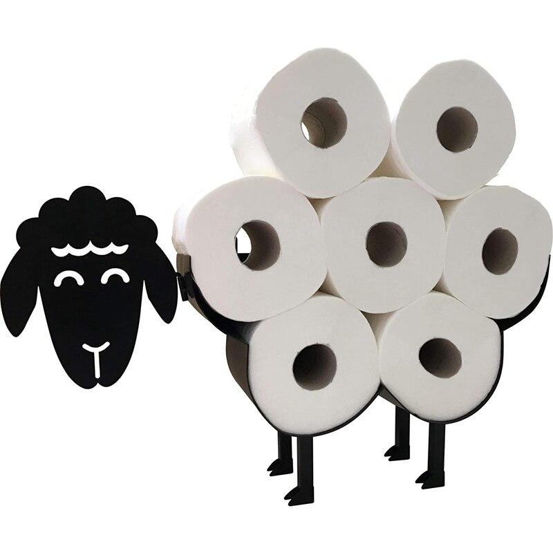 Cute Black Sheep Black Toilet Paper Handle, Novelty Toilet Paper Handle | Paper Handle (Black)