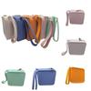 Mini Silicone Square Coin Purse Solid Color Small Item Bag Cute   Men