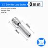Dafei Hexagonal Extended Socket Head Set 8-32mm, 1/2" Ratchet Wrench Socket, Hollow Type.