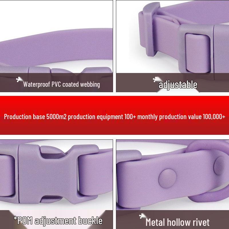 Macaron Color PVC Dog Collar & Leash Set - Soft & Comfortable