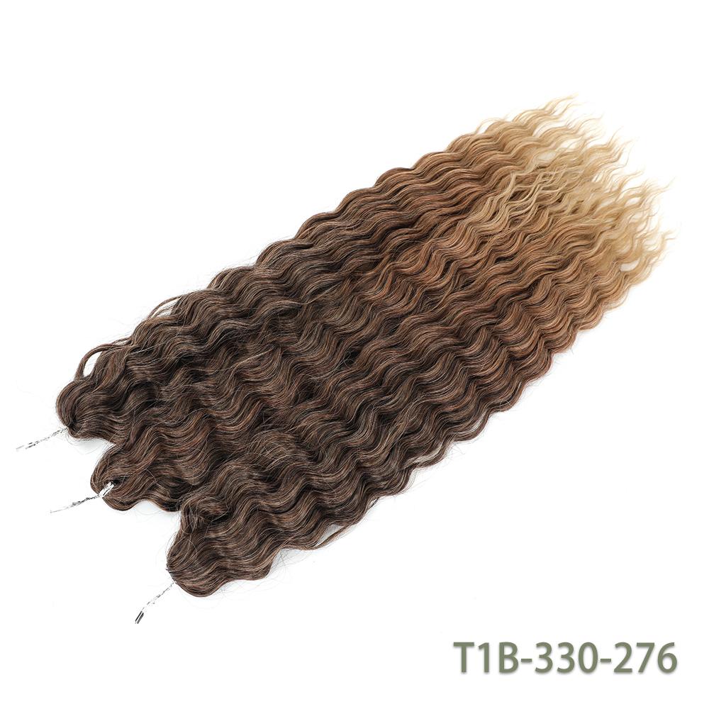 Per Crochet a Twist Sintetico Resistente al Calore Macchina Trama Doppia 22 Pollici 300g 3Pz/Lotto#1B #4 BUG2 Estensioni Trama Onda d'Acqua