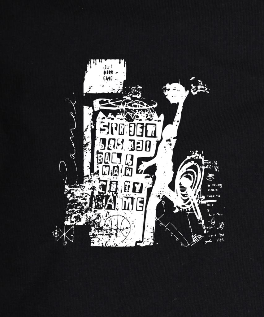 CAMEL WORK Basketball Player Short Sleeve T-Shirt (Black)
