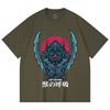 230 g/m² 100% Baumwolle Demon Slayer V29 Inosuke Aufdruck Unisex Schweres Baumwoll-T-Shirt