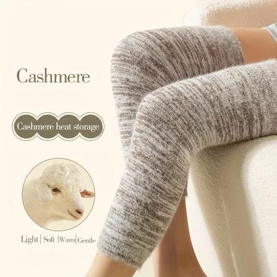 Winter Warm Knee Pads Thickened Cashmere-Blend Non-Slip Leg Sleeves Thermal Coldproof Joint Protection Cycling Hiking Knee Brace
