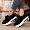 Fashion Trend Women Sports Shoes  Lace-up Round Toe Casual Loafers Platform Non Slip Sneakers Women Spring Autumn Fashion Ladies Shoes