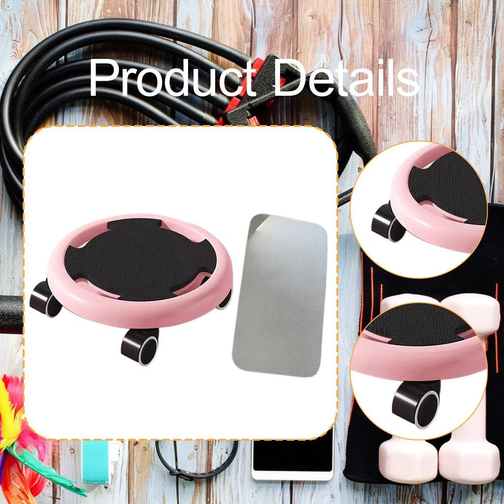 Abdominal Disc Wheel Roller Muscle Plate 4 Universal Wheels Exercise