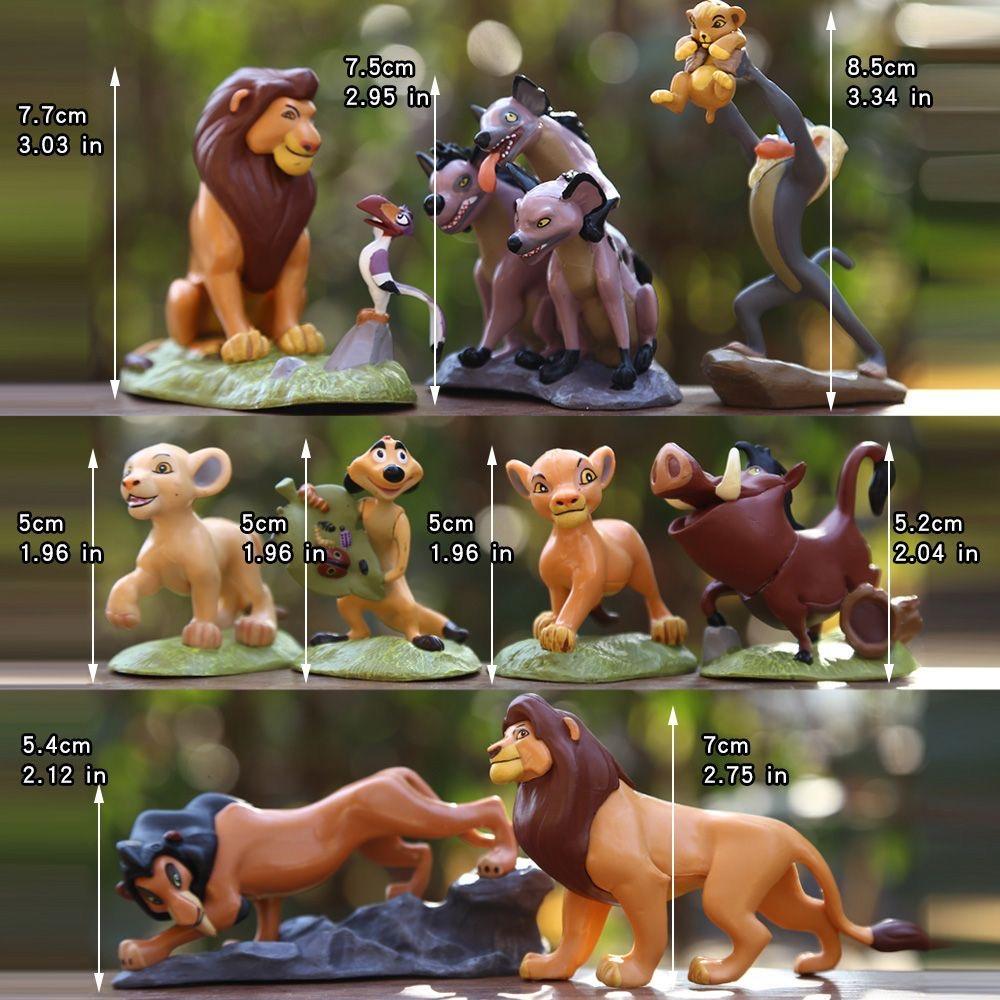 Anime The Lion King Simba Nala Timon Model Cute Figure Boys Toys Man Car Ornament Kids Festival Gifts 9Pcs/Set