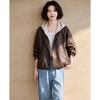 EST+II Women's Color-Block Hooded Casual Short Jacket