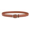 Women's Double-Sided Cowhide Leather Belt - Black, Casual & Versatile for Jeans