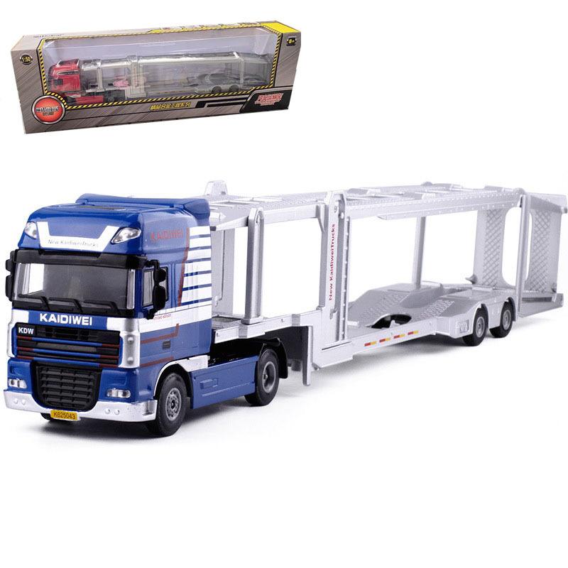 1:50 Car Double-Decker Transporter Full Alloy Engineered Car Model Boy Toy Gift