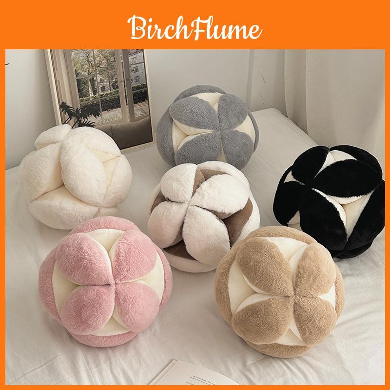 Nordic Style Plush Cushion With Piping For Living Room Decor And Bedside Use