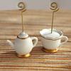 WTEMPO Creative Teapot/Teacup Shaped Design Card Holders Office Business Note Holders Home Message Holders DIY Photo Holders Seat Number Holders