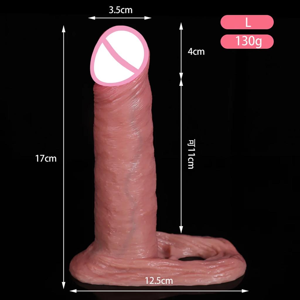 Sexual Tools Reusable Condom Cock Sleeve Soft Silicone Condom Enlargement Penis Sleeve Realistic Penis Extender Sex Toy for Men