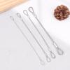 3 Pcs Safe 20Cm Safety Security Cable Wire Stainless Steel Sliver Stage Lights Rope Double Loop Daily