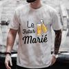 2024 Mode Französisches Bier Grafik Hochzeitsoberteile JGA Team Zukünftiger Bräutigam Truppe T-Shirt Männlich Single Abschied Junggesellenabschied T-Shirts