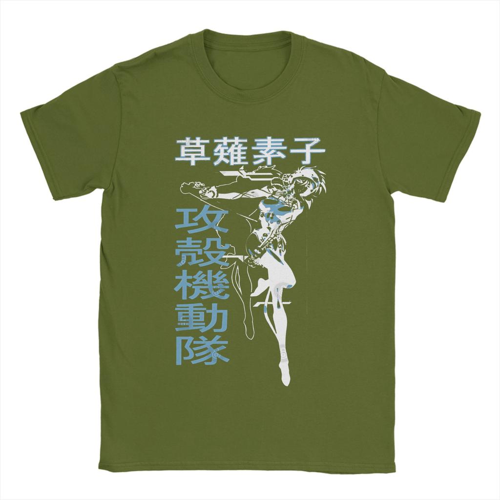 Herren Ghost in the Shell T-Shirt Baumwollkleidung Neuheit Kurzarm Rundhals T-Shirts Original T-Shirts