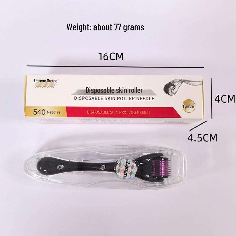 

Стерильный 540-игольный косметический ролик - Одноразовое устройство для ухода за кожей Black Handle Roller Needle - 0.3mm