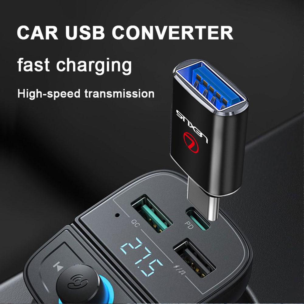 Car USB Adapter Card Reader OTG Type C Phone Computer Connector For Lexus FSport IS RX NX IS250 IS300 LX570 RX450h CT200h RX300 IB3