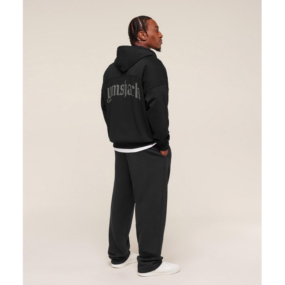 Gymshark Olde English Zip Up Hoodie Black A3b6w Bb2j