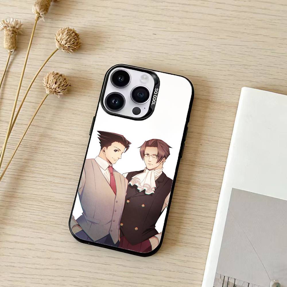 Game Ace A-attorney     Phone Case For iPhone 17,16,15,14,13,12,11,Pro Max,Plus Candy Silver Cover
