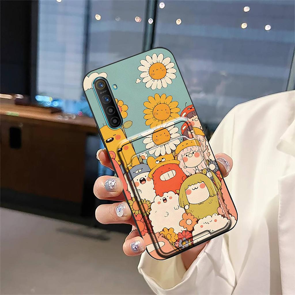 Full wrap Waterproof Phone Case For OPPO Realme X2/Realme XT/K5 Shockproof TPU Cute Card bag protective Card slot Cover