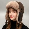 Thickened Fleece-Lined Trapper Hat with Ear Flaps - Warm, Windproof Winter Pilot Cap for Women, Perfect for Outdoor Activities Like Skiing & Cycling