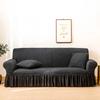 1/2/3/4 Seaters Seersucker All-Inclusive Elastic Skin-Friendly Soft Sofa Cover Solid Color Dustproof Sofa Cover