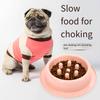 Dog Slow Food Bowl Anti-choke Small and Medium-sized Dog Slow Food Bowl Anti-upset Round Thickened Pet Supplies