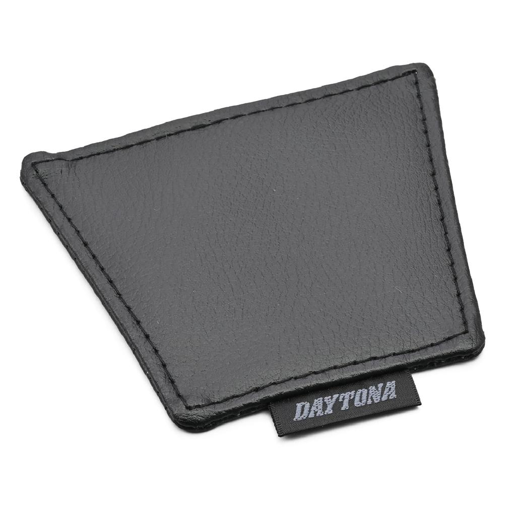Daytona Motorcycle Tank Pad with Anti-Scratch Sticker, Universal Leather Key Protection Pad, Black, 48745