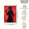 Samurai Warrior Art Print - Japanese Bushido PosterBlanket Flannel Throw Blanket for Sofa, Bed, Travel, Camping, Office, Couch, Chair, And B