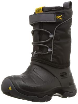 KEEN LUMI BOOT WP Sneakers for Boys and Size (Sizes 15.0-19.5cm), Waterproof, Lightweight, School, Girls, Black/Magnet, 18.5cm