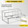 Expandable Spice Rack Adjustable Stainless Steel Organizer Shelf Kitchen 2-Tier Sauce Ingredients Fruits Holder