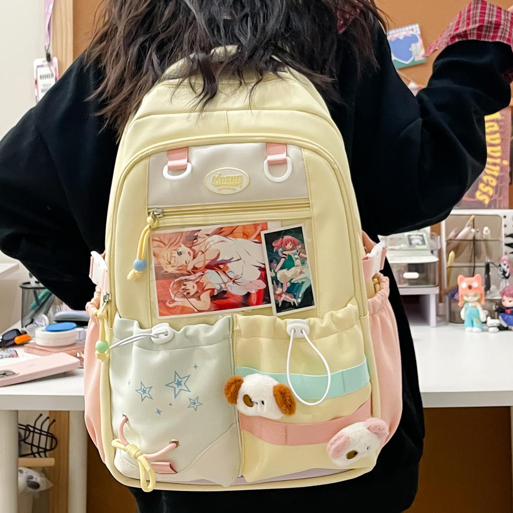 Cute Girl School Bag Junior High School Birthday Is a Pain Bag In the Transparent Bar Ins Style Backpack Large Capacity Class Backpack