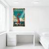 Vintage Metal Tin Sign with Octopus Tentacle & Fisherman, 'Everything Will Kill You So Choose Something Fun' Retro Distressed Wa