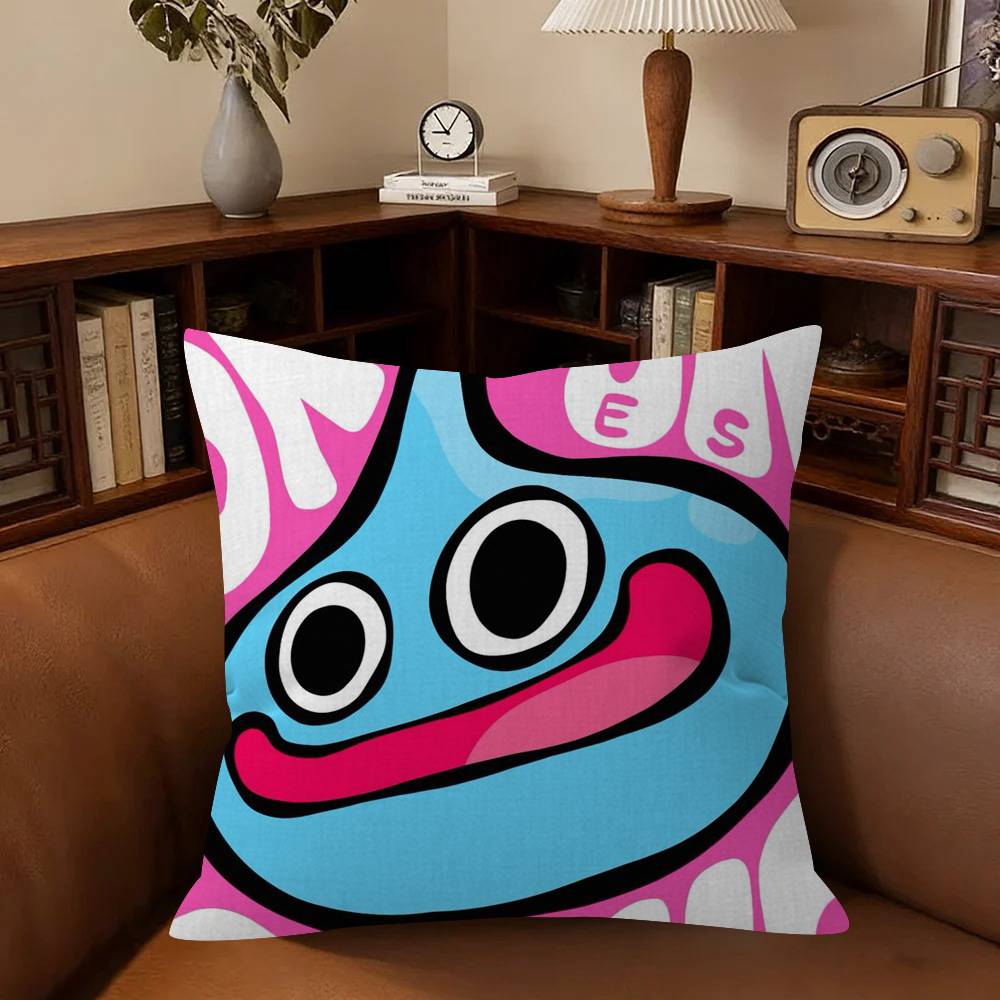 Cartoon Slime D-dragon Quest Children  pillow cover sofa cushion cover home room decoration children gift