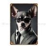 A Business Chihuahua Metal Signs Party Customize Iron Vintage Rusty Tin Sign Poster