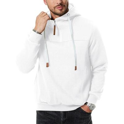 Men's Hooded Hoodies Sports Pullover Sweatshirts Retro Harajuku Long Sleeve Half Zipper Casual Loose Streetwear