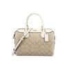 Bennett 23 Alça Ajustável Zíper Bolsa Boston Feminina Bolsa de Ombro Branco Cáqui 32203-IMDQC