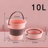 Folding Easy Hold Bucket with Protector Car Wash Fishing Bath Area Tool Silicone Bucket Outdoor Camping Home Supplies 5L10L