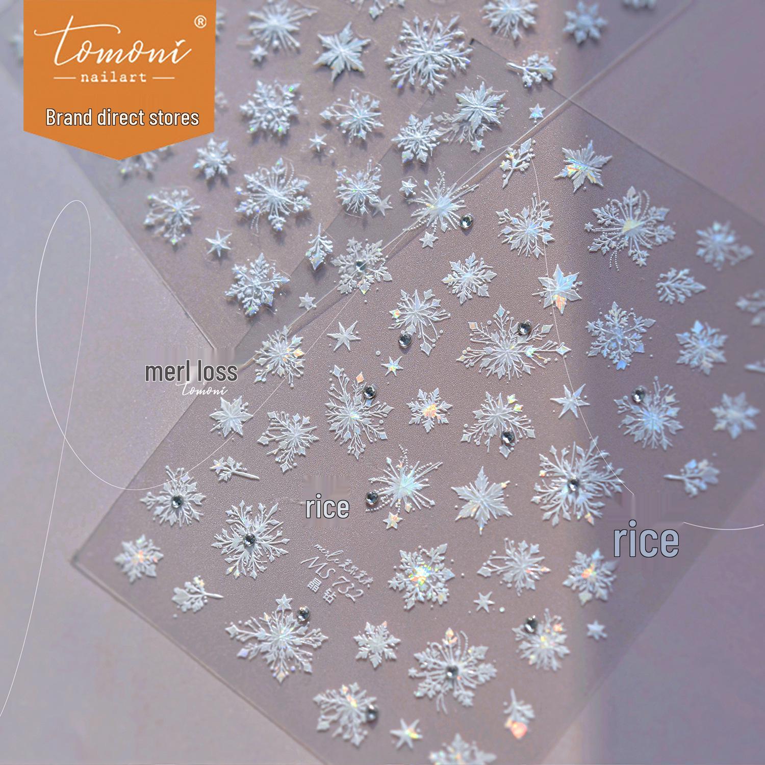 

Tomoni Crystal Nail & Phone Case Stickers: Snowflake Collection