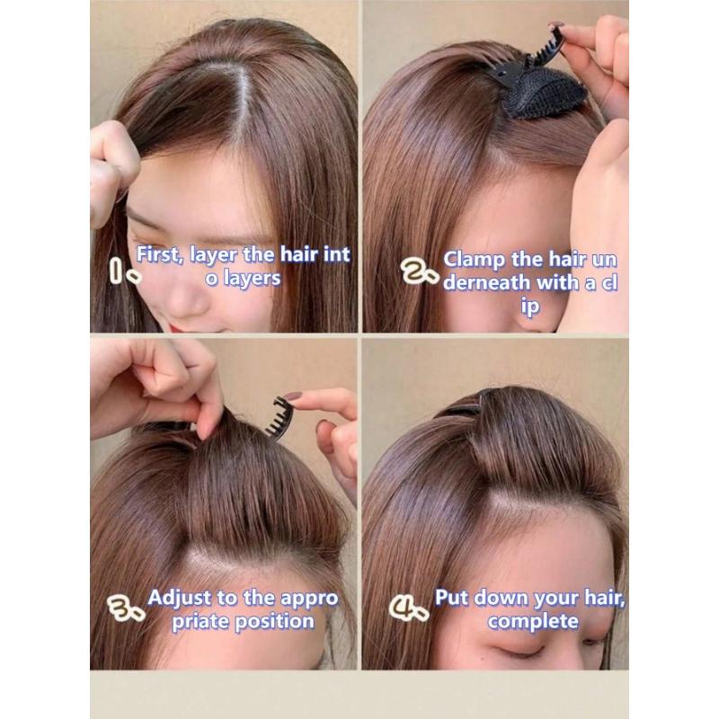 1pcs Fluffy Bangs Volume Booster Pad Clip, Invisible Seamless 5-Tooth Hair Comb Top Hairline Anti-Flattening Root Clip - An Excellent Hair Styling
