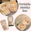 Tragbare Kleine Schmuckstücke Ohrringe Halsketten Armbänder Ringe Organizer Vitrine Reise Schmuck Leder Mini Schmuck Aufbewahrungsbox