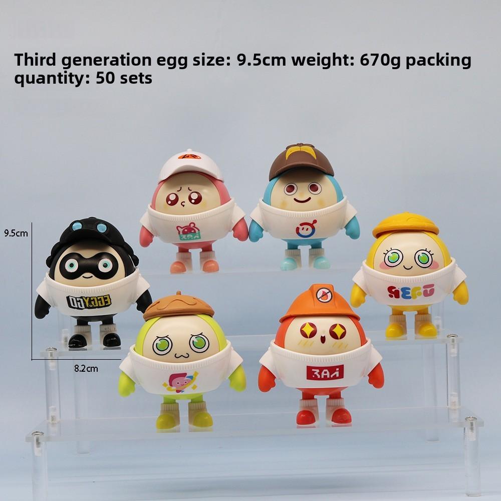Egg Party Game Character Model Dolls Set With Fun Style For Playroom And Office Decor