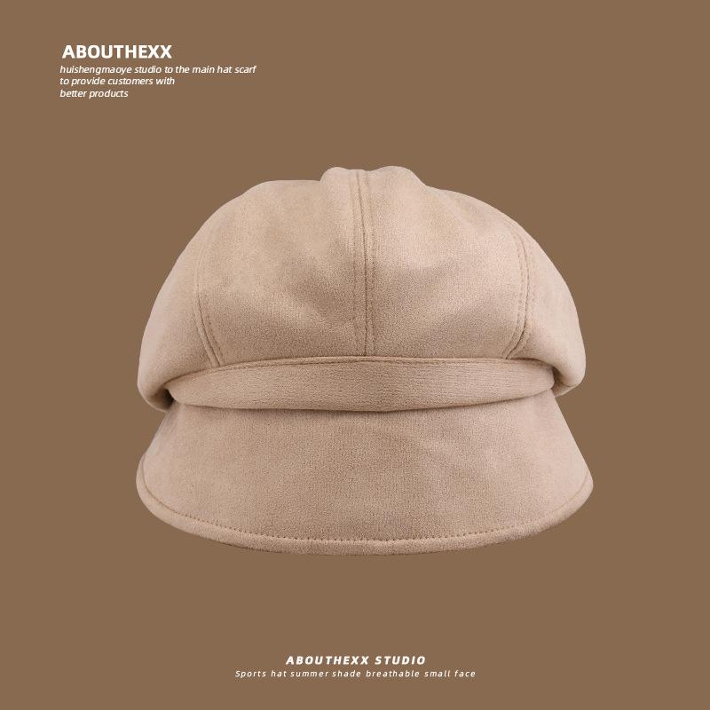 French Style Hat for Women All Match  Face Showing Small Pile Hat Fashionable Sunshade Fisherman Hat  Long In Front and Short In Back  Trendy