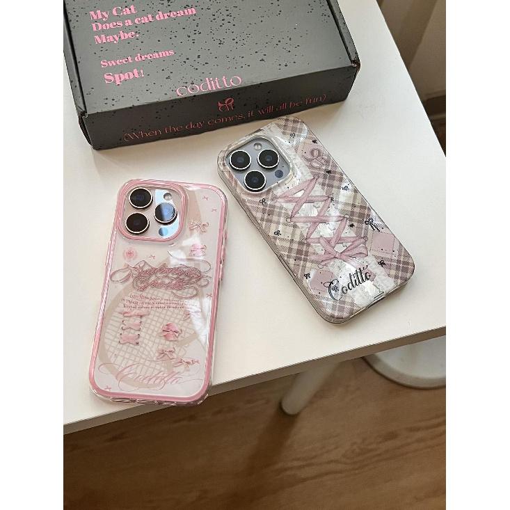 Pink Bow Lace Leopard Print Phone Case for Apple iPhone 16 promax-Soft Silicone Shockproof Creative Cover On iPhone16/15/14/13/12/11/Pro/Plus/Promax