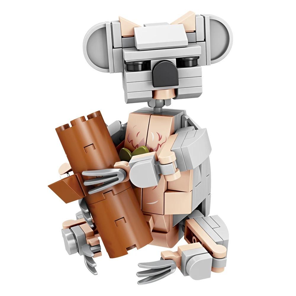 Zvířecí figurky Liška Klokan Žirafa Figurka Model Stavebnice Hračky Pro Děti Divoká Zvířata Dětské Dárky