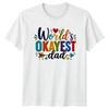 Worlds Okayest Dad Mens T-Shirt Humorous Fatherhood Fathers Day Gift For Him